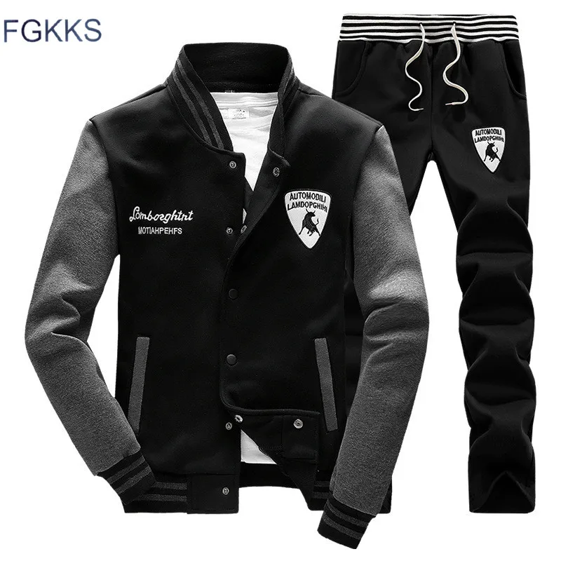 

FGKKS Sportswear Men's Tracksuit 2019 Spring Summer Fall Brand Men's Clothing Low Profile Comfortable Tracksuit Male