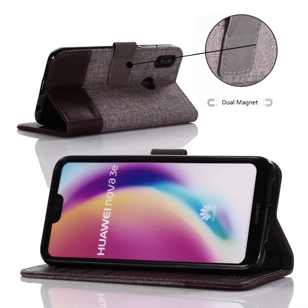 Роскошный кожаный чехол для Huawei P30 Pro P20 P10 Mate 20 Lite Nova 4 3 кошелек из джинсовой ткани