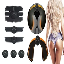 6 режимов умный электрический мышечный Стимулятор брюшной ABS Ems тренажер для бедер фитнес шейпер для ягодиц потеря веса Массаж похудения