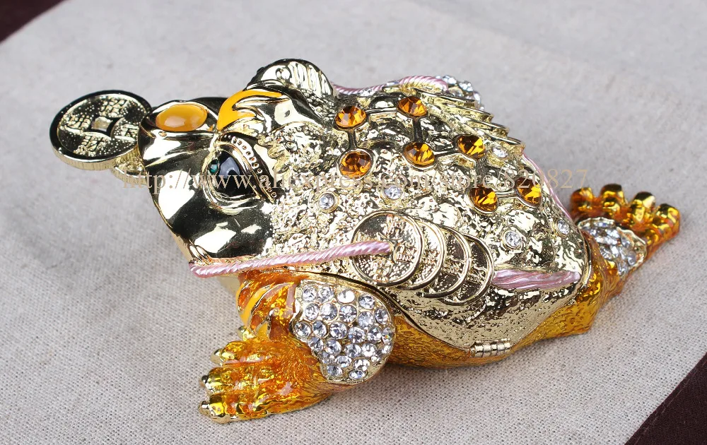 Frog Trinket Box Large Three Legged Toad Money Frog Trinket Box Jewelry