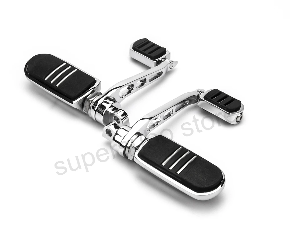 Motorcycle pegs Anti-Vibe Streamline Footrest For Harley dyna footpegs with Heel Rest pegs For Harley softail FXDF FAT BOB FXDC FXDX 