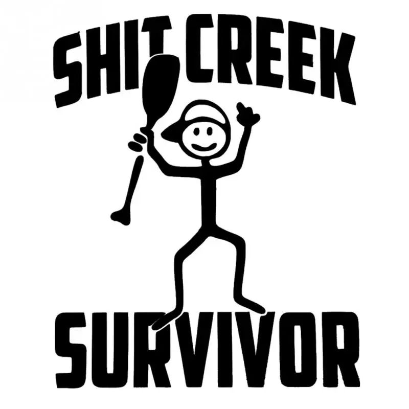 Sh*t Creek Survivor funny sticker decal