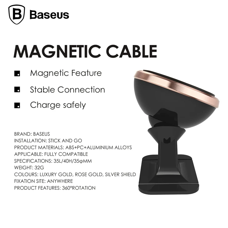 Baseus Универсальный Автомобильный держатель для телефона 360 градусов gps магнитный держатель для мобильного телефона для iPhone samsung магнитный держатель подставка