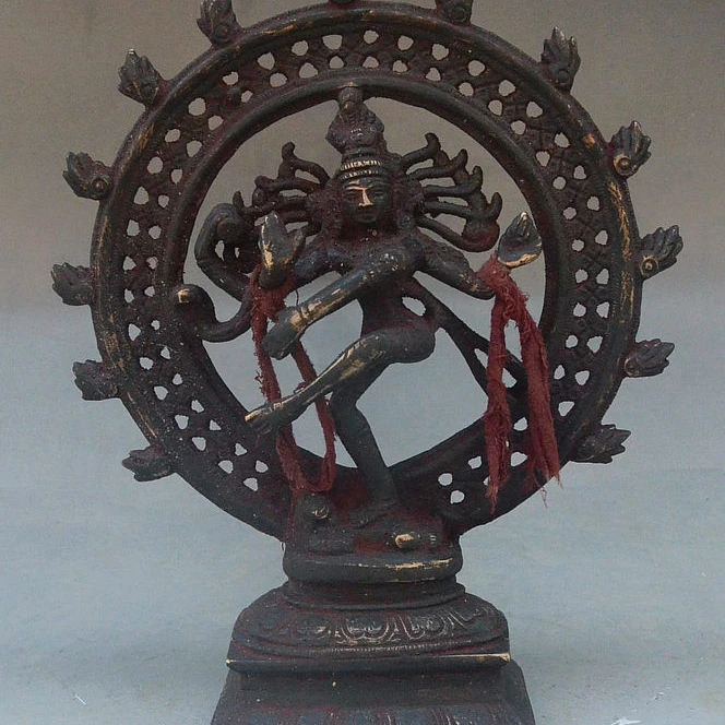 

9" Ancient Tibet Buddhism Temple Bronze Vajravarahi Dorje Phakmo Consort Statue