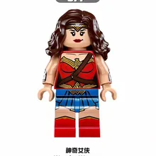 GUSUG 100 шт XH671 Супер герои Marvel Wonder Woman лучший подарок Сделай Сам строительные блоки детские игрушки, строительные блоки