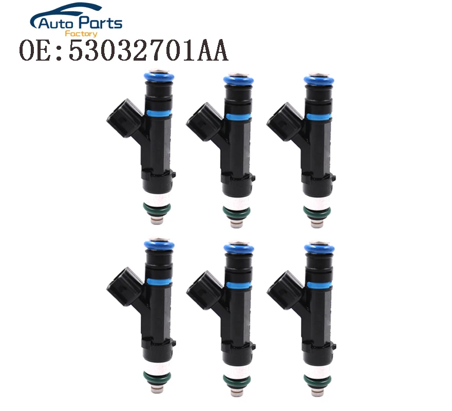 

6PCS New Fuel Injector For Jeep Liberty Dodge Dakota Mitsubishi Raider 3.7L Fuel Nozzle 53032701AA 0280158020