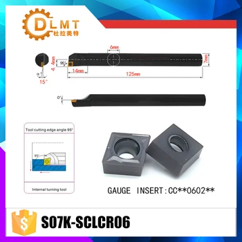 

S07K-SCLCR06 95 Degrees Internal Turning Tool Holder ForCCMT060204 CCMT060208 Insert Internal Boring Bar Lathe Machine
