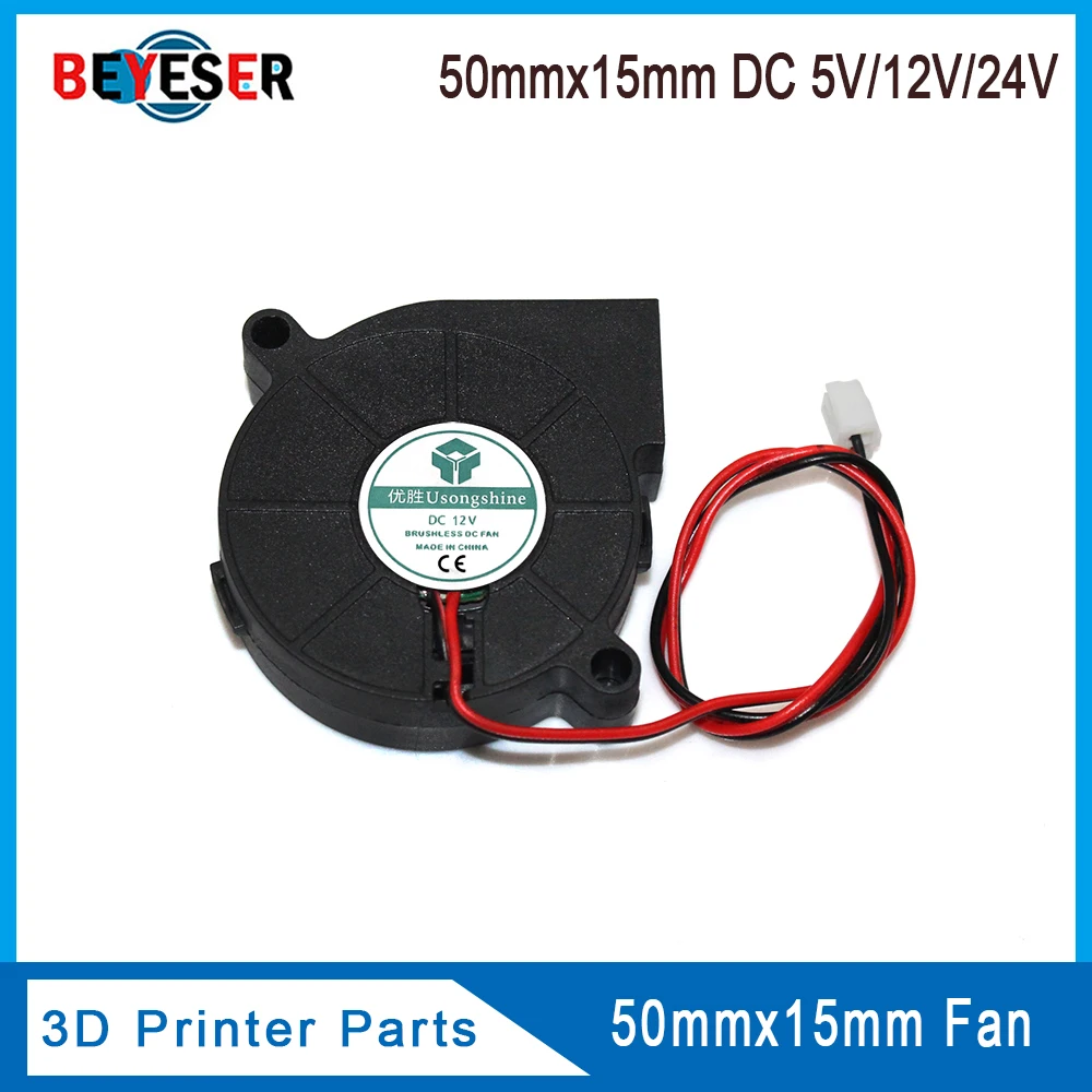 Anet A8 A6 5015 الهواء منفاخ 5 V 12 V 24 V فائقة الهدوء النفط تحمل حوالي 7500 RPM توربو مروحة صغيرة ل 3D طابعة