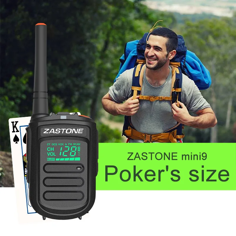 2 шт Zastone ZT-MINI9 мини радио UHF 400-470MHz 128CH портативная карманная CB радио Светодиодный экран портативный приемопередатчик
