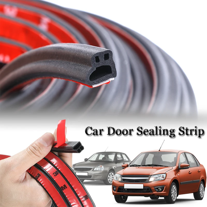

Car Styling Universal Car Door Seal Strips Stickers Soundproof Sealing Rubber Seals Sound Insulation Automobile Auto Accessories