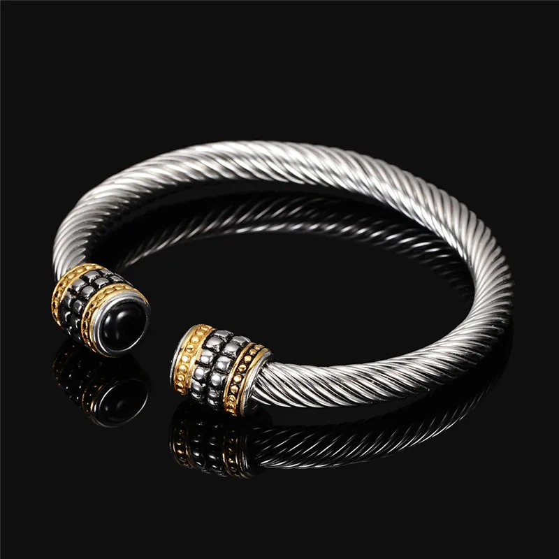 Браслет Mostyle, многослойный витой кабель, проволочный браслет, винтажные модные браслеты, Уникальный дизайнерский бренд, Рождественский Браслет-манжета