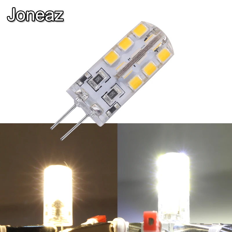Joneaz 10X Светодиодная лампа G4 кукурузная 2 Вт силиконовые лампы для тела лампочки Ac