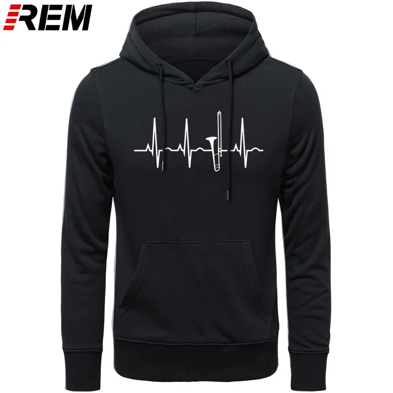 Худи REM, играющий на тромбоне-тромбон Heartbeat Band Tee, мужские толстовки с принтом, толстовки