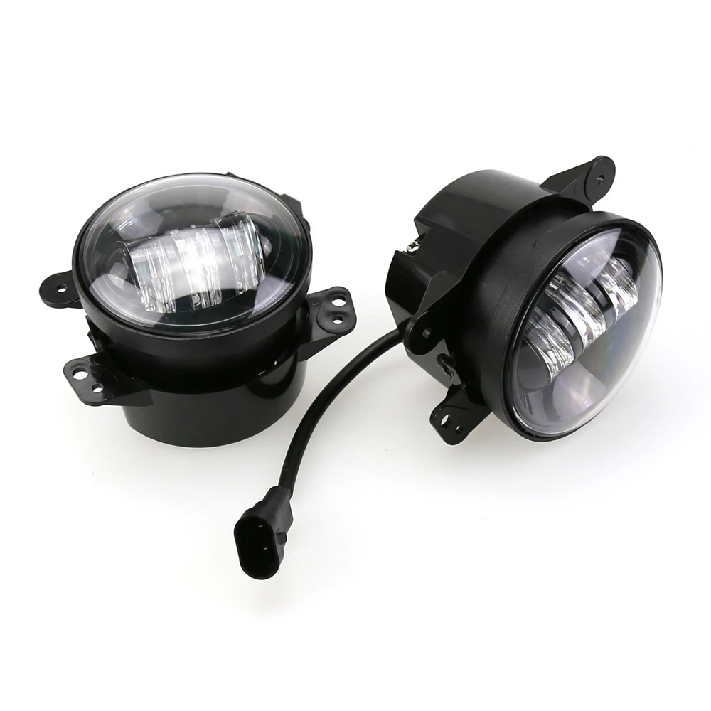 Пара светодиодных противотуманных фар 30 Вт 4 дюйма для 07 ~ 14 Jeep Wrangler JK Rubicon Sahara|led