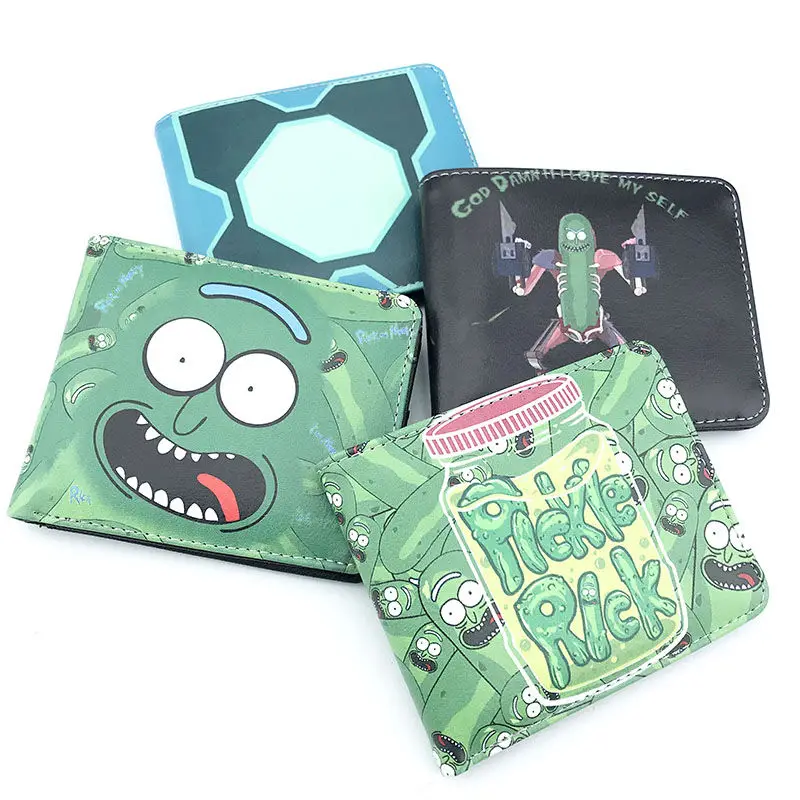 

Anime Cartoon Wubba Lubba DUBDUB Pickle Wallet Young Men and Women Short Wallets Fashion Comics Student PU Purse Cosplay Gift