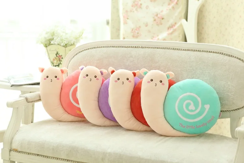 

stuffed plush pillow creative cartoon lovely snail Pillow sofa cushion 40cm soft throw pillow toy home decoration a1559