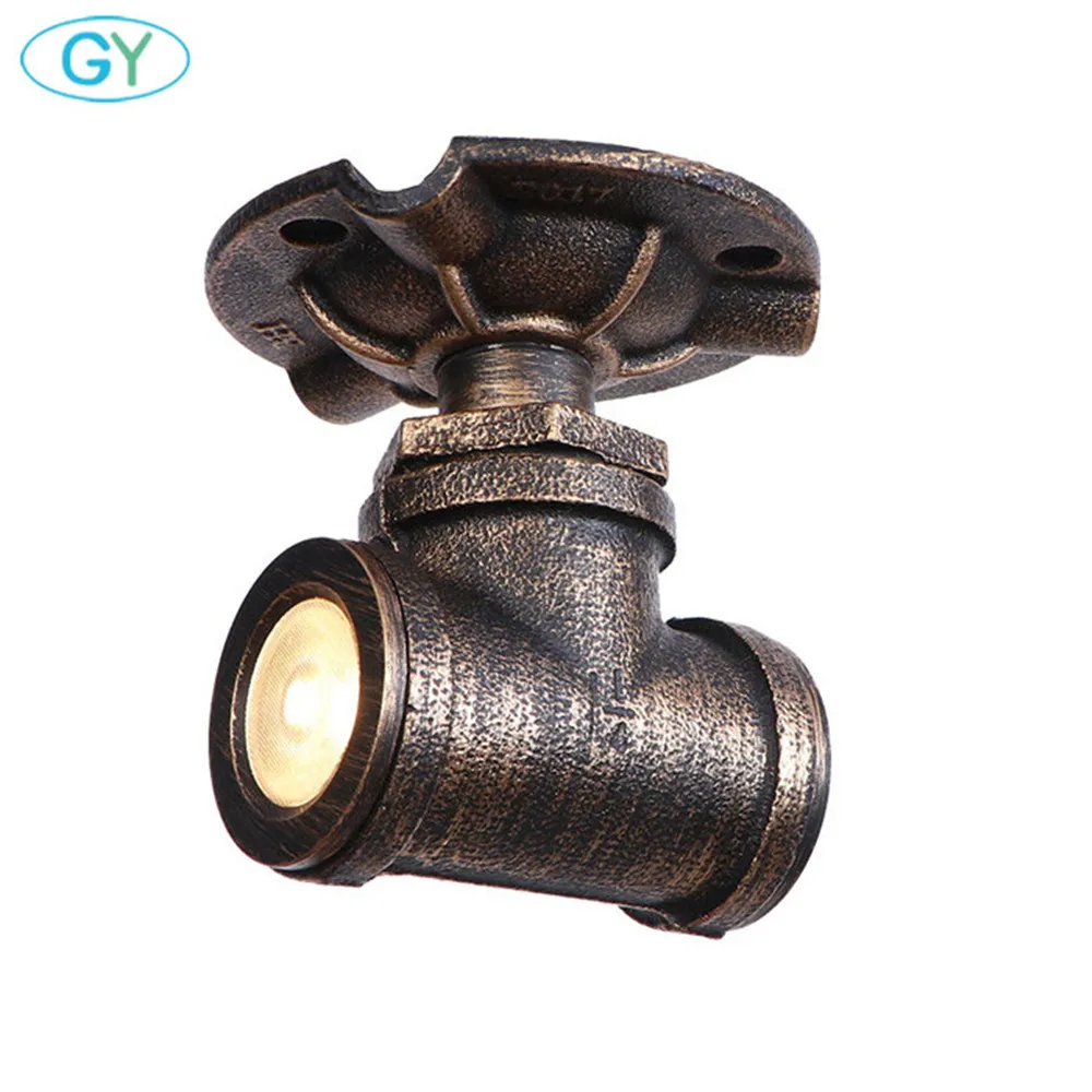 

Vintage Ceiling lights 6W LED Ceiling Lamp 2-Light with Outlet for Plug in Retro Ceiling Lighting for Store Home