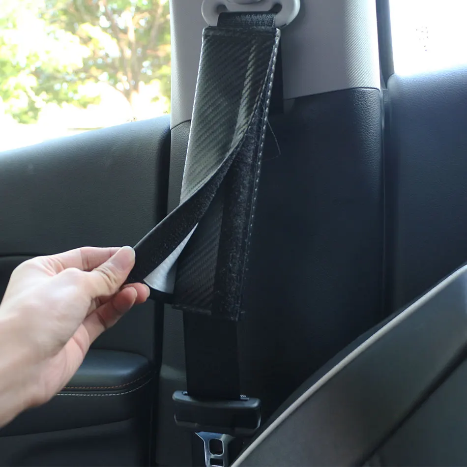 

Car Styling Seat Belt Protection Cover Pad Covers for Seat Leon 2 FR Cupra Ibiza for Toyota CHR Prius Verso C-HR Rav4
