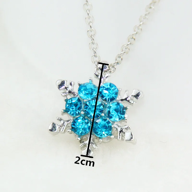 Модные ювелирные изделия, синие кристаллы, стразы, ожерелья и кулоны, красивая снежинка, цветок, ожерелье для женщин, массивные ювелирные изделия x24