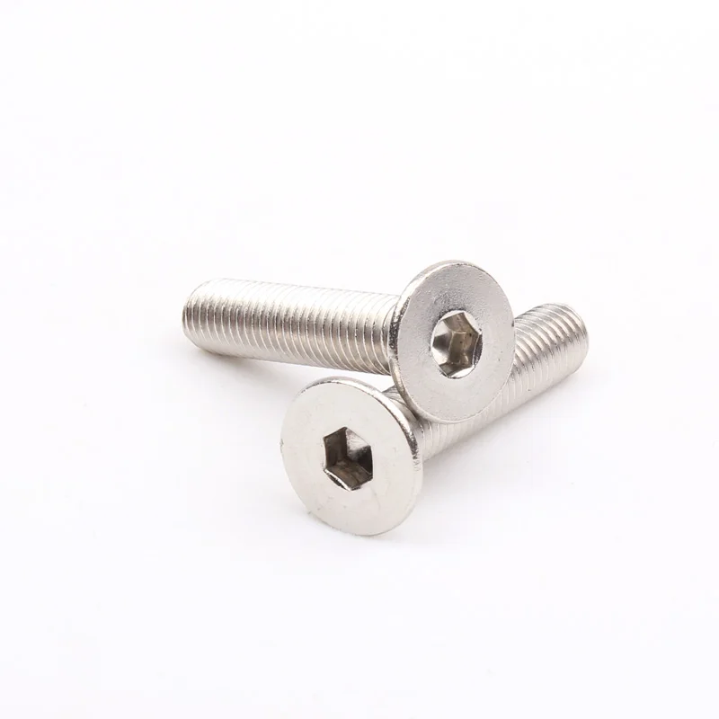 50pcs/lot DIN7991 M3*4/5/6/8/10/12/14/16/20/25/30 M3 A2 Hex socket flat head countersunk toy CSK screw