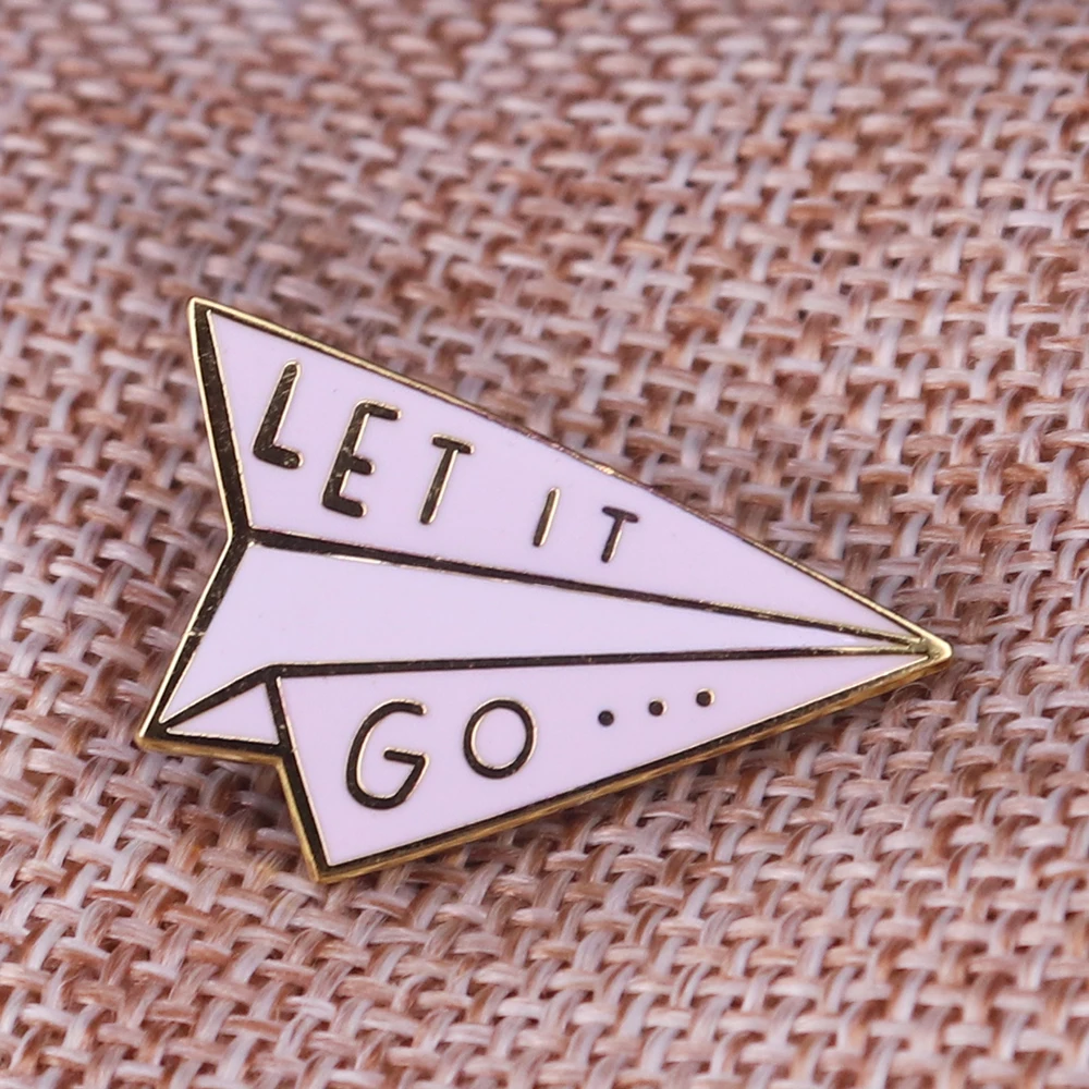 

Paper Plane Badge Origami Flying Hard Enamel Pin