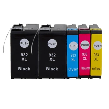 

5 X Compatible Ink Cartridge replacement for HP 932 XL 933 XL 932XL for Officejet Pro 6100 6600 6700 7110 7610 7612 Printer