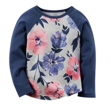 Girls Blusas Bobo Choses T-Shirt Long Sleeve 2017 Brand Autumn Winter Baby Girls Floral Kids Tops Children Roblox Moana Ninjago