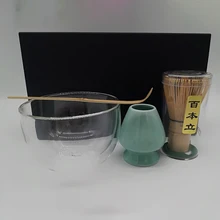 Супер японская маття чайный набор-стеклянный, с двойными стенками чаша для маття 100 щипцы Chasen подставка для венчика крючка бамбуковый совок