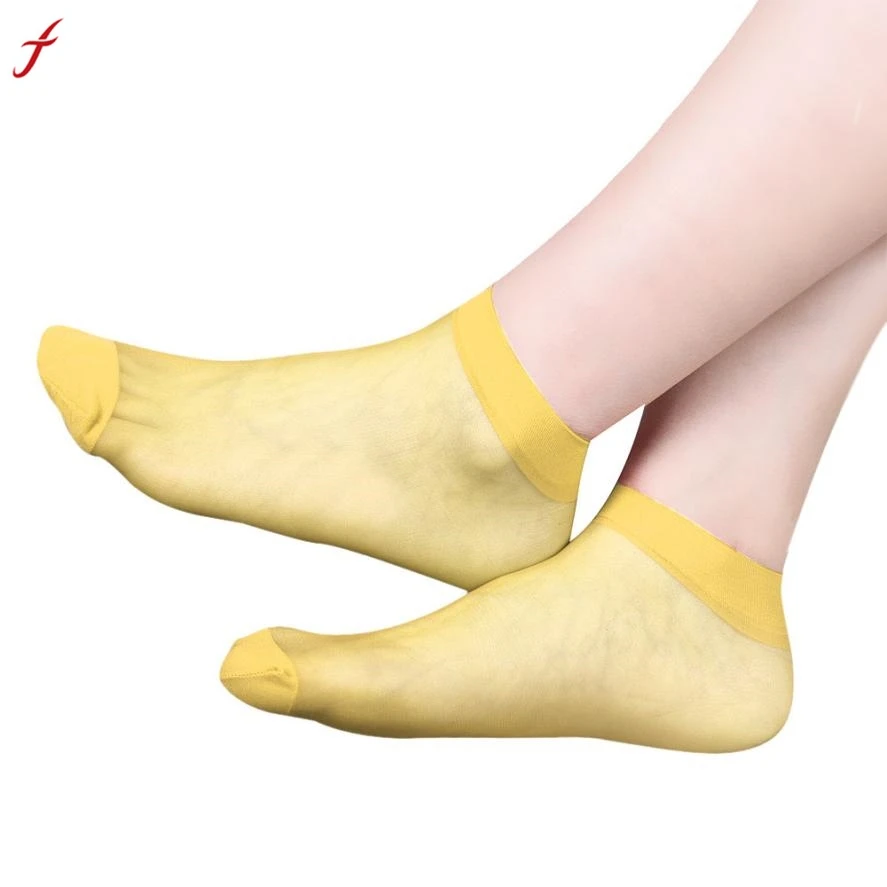 FEITONG 10 пар женских носков прозрачные тонкие шелковые носки летние дышащие сетчатые невидимые носки