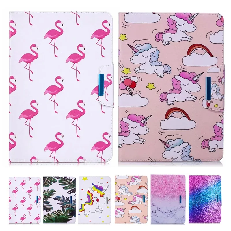 Для iPad 10 5 чехол Kawaii Единорог Фламинго панда PU кожаный умный для Pro Чехол +