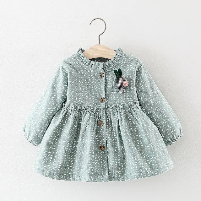 2018 kids girls new good winter dress clothing baby girls cute long