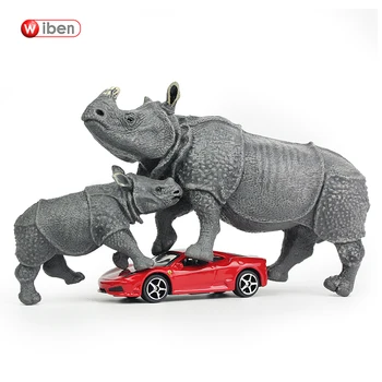 

Wiben Indian Rhinocers Simulation Wild Animal Model Action & Toy Figures Plastic Solid Boys Collection Toys For Children Gift