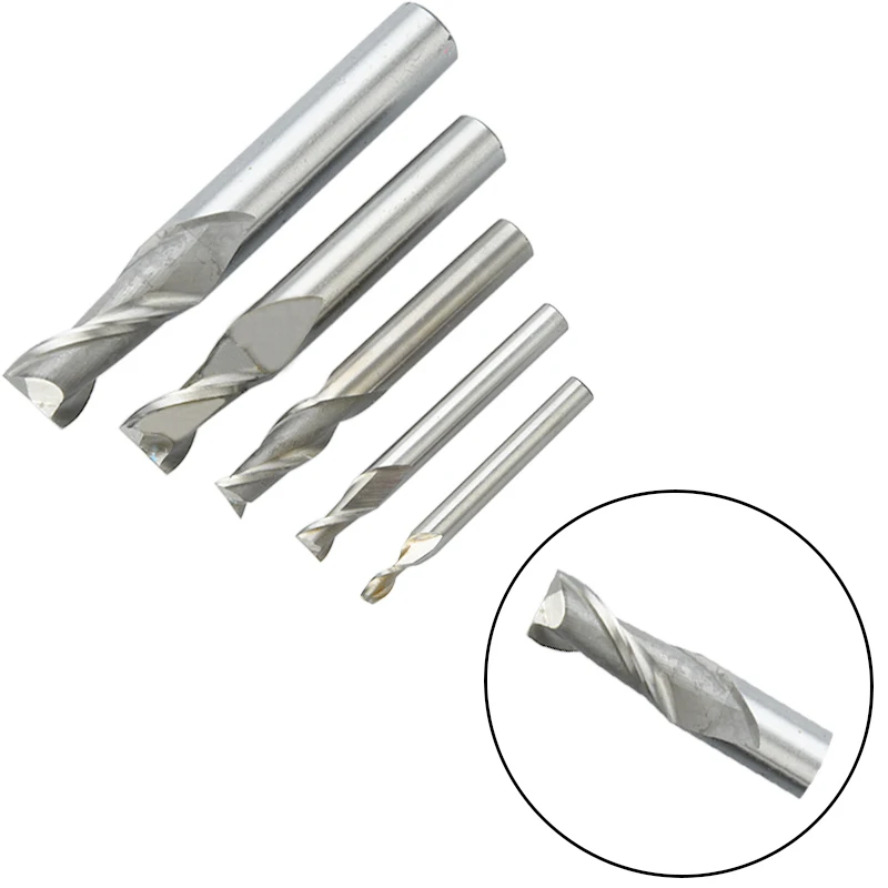 

5 style HSS  Straight Shank  steel End Mill Cutter Drill Bit Tool  4/6/8/10/12mm MD945