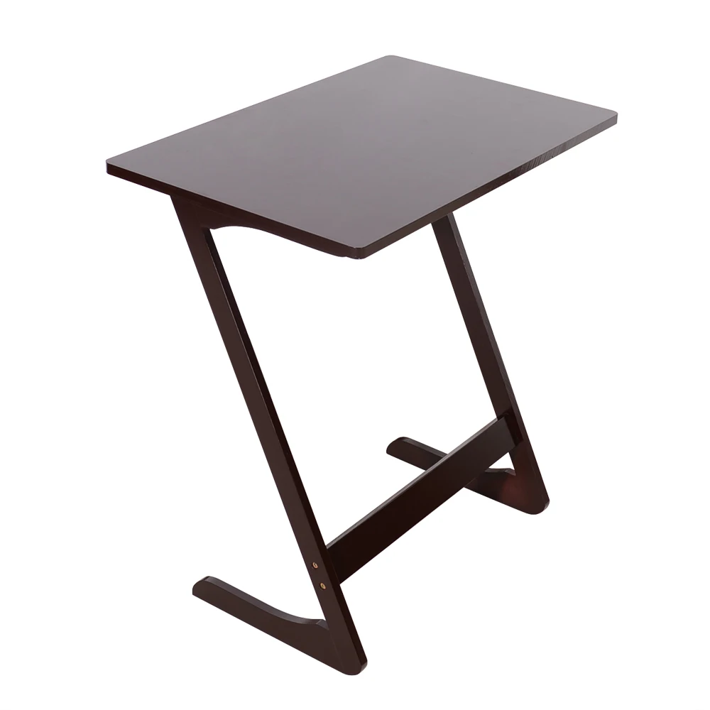 

60x40x65cm Z-shaped Bamboo Sofa Side Table Sandal-US Stock