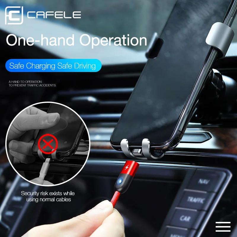 CAFELE USB зарядный кабель для iPhone Micro Type C Samsung Huawei Xiaomi передачи данных Магнитный