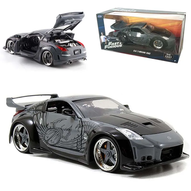 124 Advanced Movie Black Sports Cars Model Toy Alloy Retro Classic