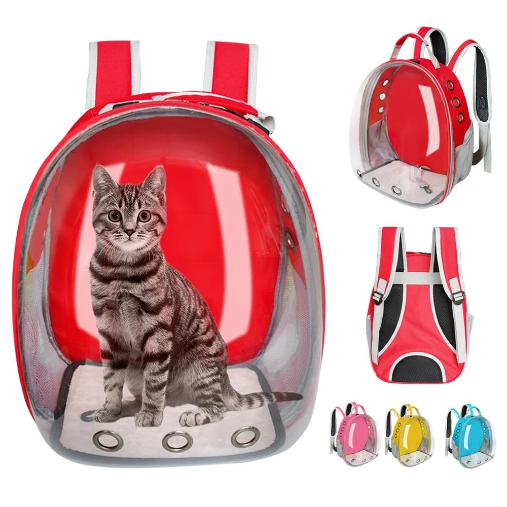 Mochila transparente transpirable para gatos y cachorros, bolsa o caja transportadora de mascotas perros pequeños, sirve como jaula de viaje o cápsula espacial|Portabebés y cochecitos| - AliExpress