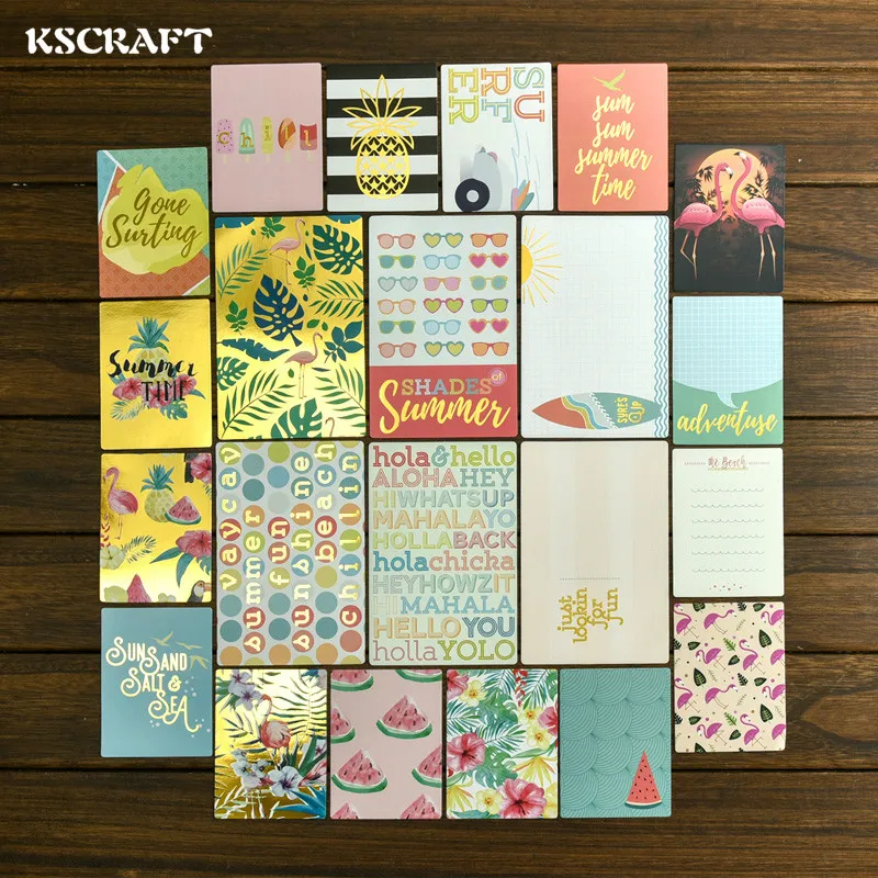 

KSCRAFT 20Pcs Summer Time Cardstock Die Cuts for Scrapbooking DIY Projects/Photo Album/Card Making Crafts