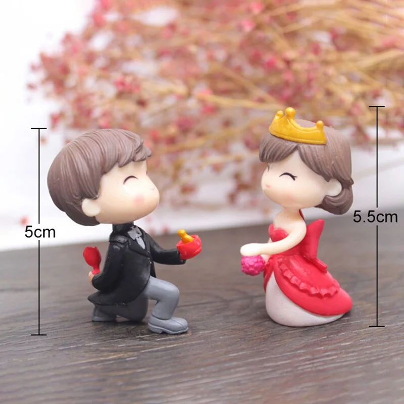 

Micro-view decoration 2Pcs Wedding Scene Ornament For Propose double Romantic Lovely