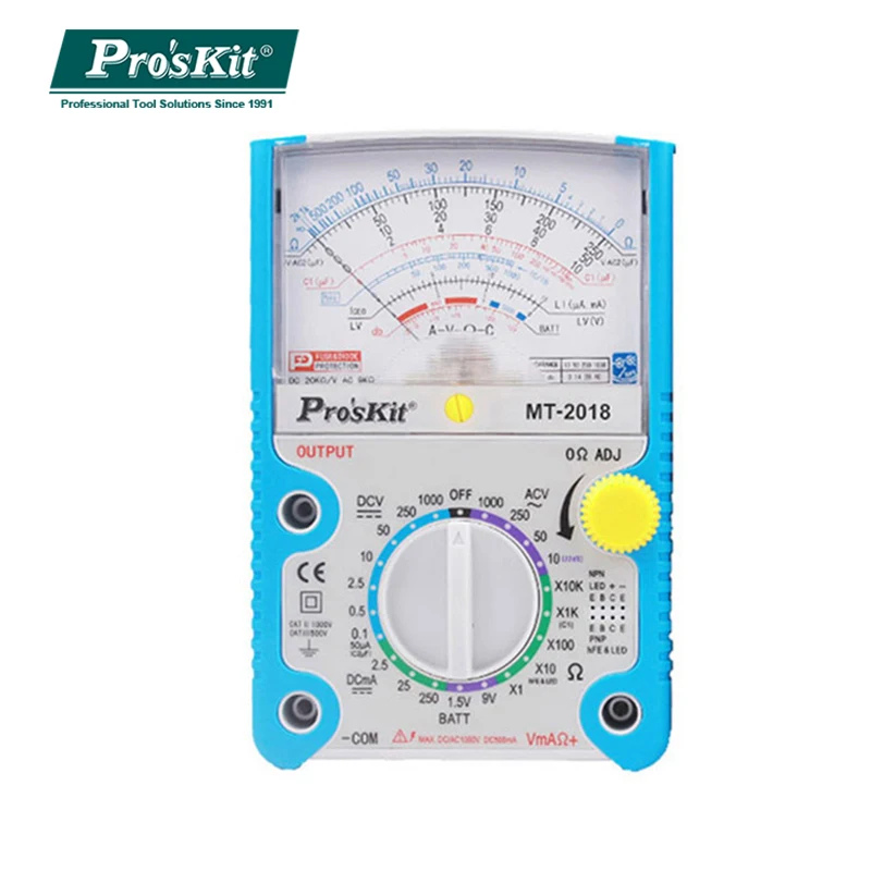 Pro'sKit MT-2018 Protective Function Analog Pointer Multimeter Safety Standard Professional Free Shipping Pro'sKit MT-2018 Protective Function Analog Pointer Multimeter Safety Standard Professional Free Shipping