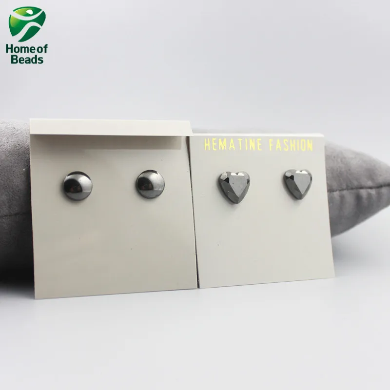 2020 New Cute Love Heart Shape Strong Magnetic Hematite Stud Earrgings Beneficial to Health Lose Weight (1 pair/lot)HE1002 6