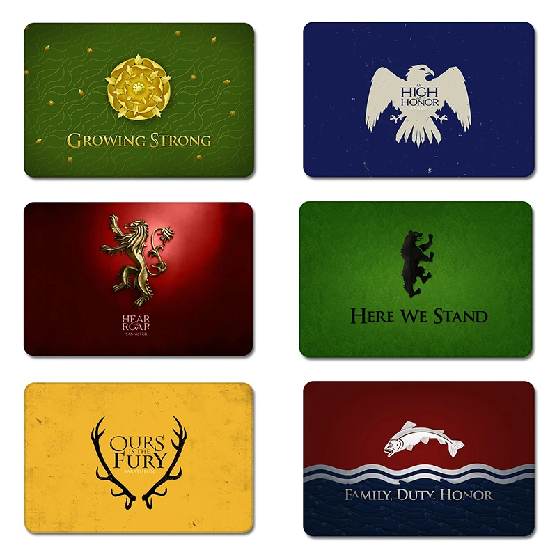 Flags Color of Seven Kingdoms Westeros Игра престолов натуральный резиновый коврик для мыши
