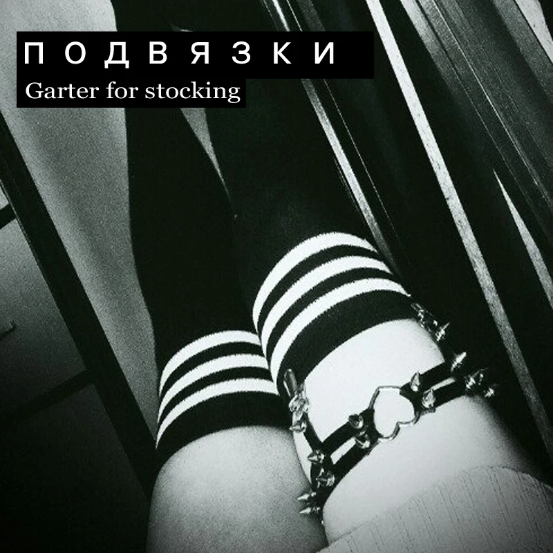 

2015 fashion Harajuku Garters Sexy Toys Metal Punk Goth O-ring Heart thigh Garter Belt Leather Leg Belt Ring