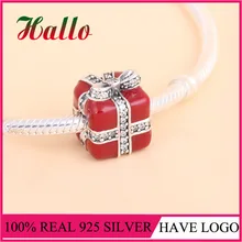 Счастливого Рождества сверкающий сюрприз Эмаль Бусины на браслеты breloque pour изготовление bijoux Подвески для изготовления браслета