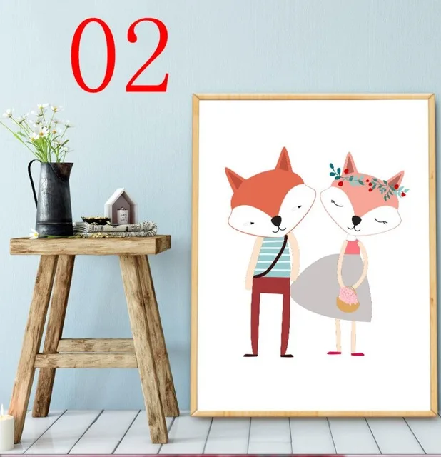 Decoration-For-Living-Room-Wall-Modern-Canvas-Picture-Poster-Cartoon-Fox-And-Bear-Painting-Nordic-Style.jpg_640x640 (2)