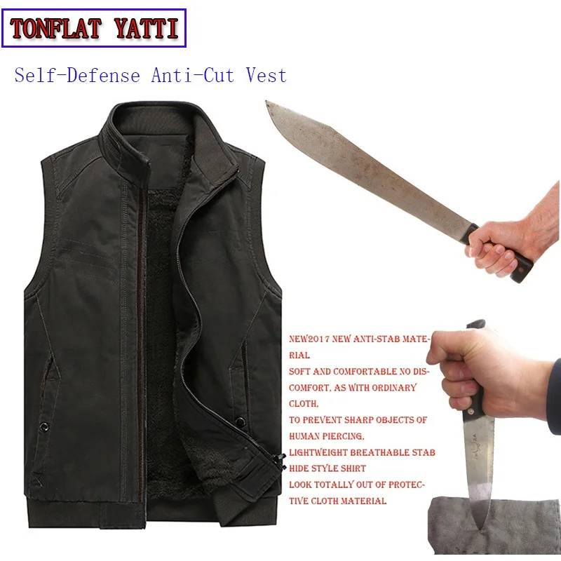 Winter Tactics Stab Resistant Cut Plus Velvet Large Size Vest Bodyguard