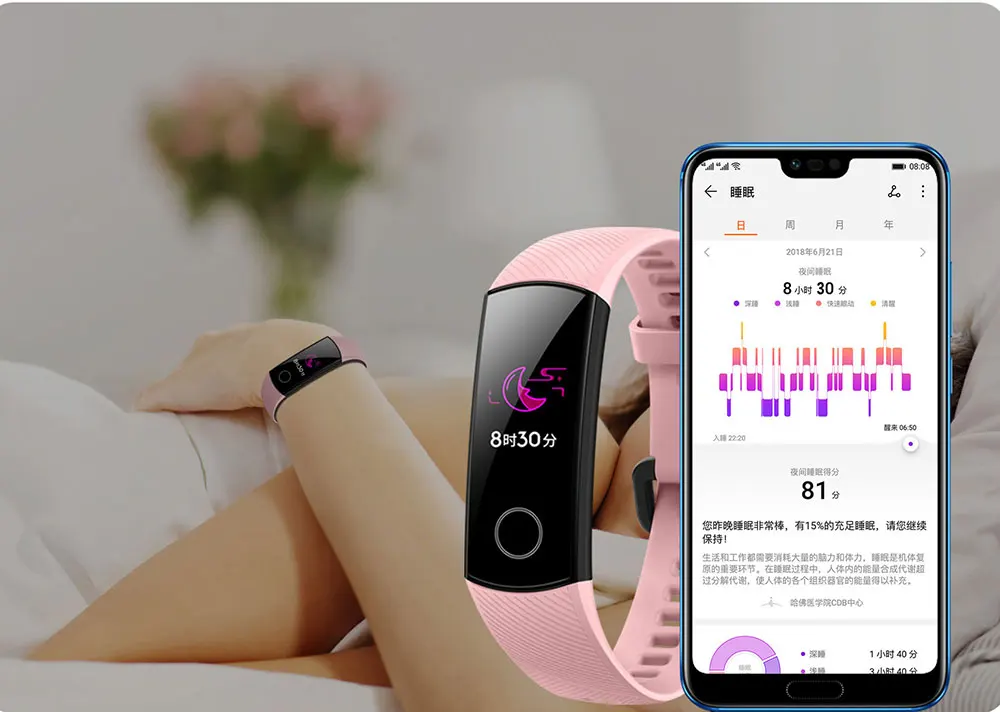 HUAWEI HONOR Band 4 Smart Wristband Heart Rate Fitness Tracker Waterproof Real-time Activity Tracker Wearable Devices ( Standard (3)