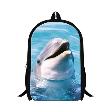 

Dispalang Dolphins 3D imprints Kids School Bag For Boys Girls Animals Backpack For Women Men Adult Shoulder Traveling Rucksack