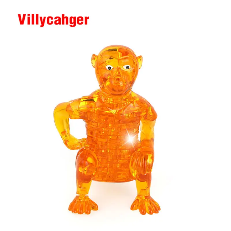 

50pcs DIY Funny Monkey 3D Puzzles animal assembled model birthday new year gift children play set toys for kids 9069
