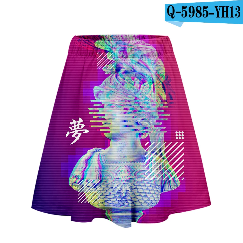 Vaporwave стильная юбка Harajuku Повседневная стиль Harajuku поп юбки новые сексуальные Kpops Женские повседневные горячие продажи модные юбки - Цвет: F